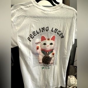Lucky cat feeling lucky tshirt